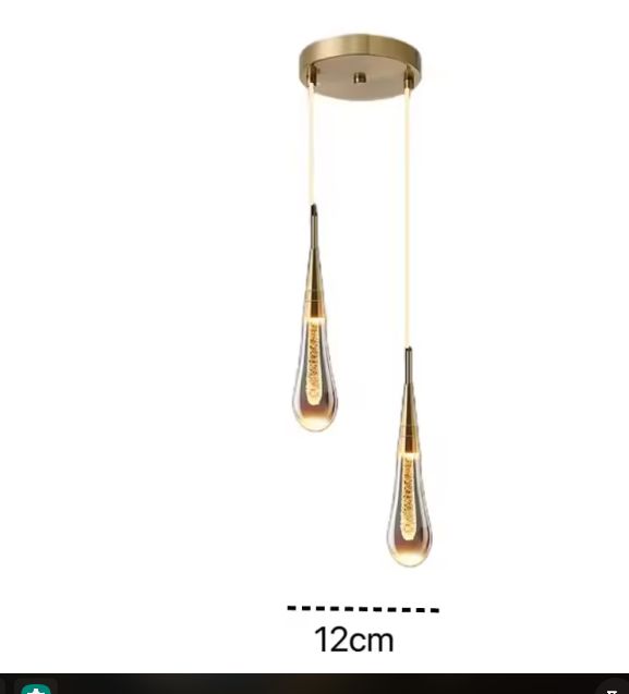 Nordic Kristallen Hanglamp – Moderne LED Plafondlamp voor Woonkamer, Slaapkamer & Restaurant
