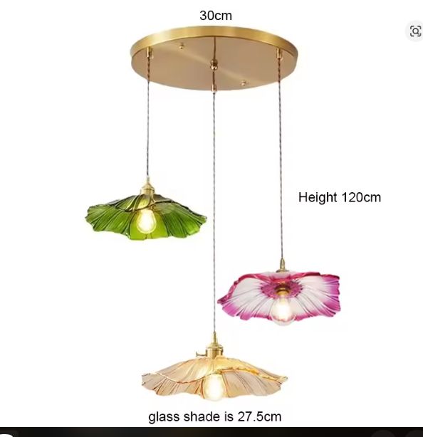 Vintage Glazen Bloem Hanglamp – Sfeervolle Retro Plafondlamp
