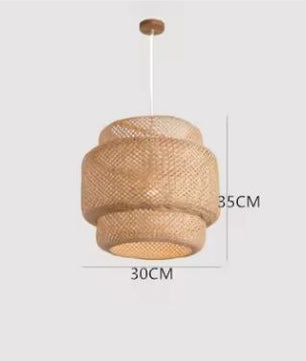 Handgemaakte Bamboe Hanglamp – Chinese Gevlochten Plafondlamp, Natuurlijk en Sfeervol