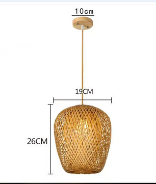 Handgemaakte Bamboe Hanglamp – Chinese Gevlochten Plafondlamp, Natuurlijk en Sfeervol