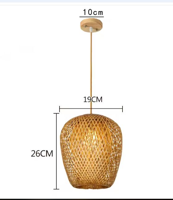 Handgemaakte Bamboe Hanglamp – Chinese Gevlochten Plafondlamp, Natuurlijk en Sfeervol