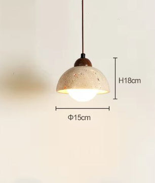 Travertijn Steen Hanglamp – Moderne LED Plafondlamp, Dimbaar & Sfeervol
