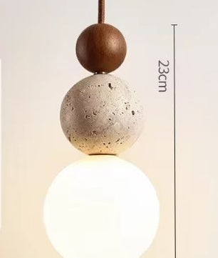 Travertijn Steen Hanglamp – Moderne LED Plafondlamp, Dimbaar & Sfeervol