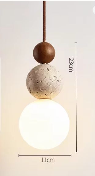 Travertijn Steen Hanglamp – Moderne LED Plafondlamp, Dimbaar & Sfeervol