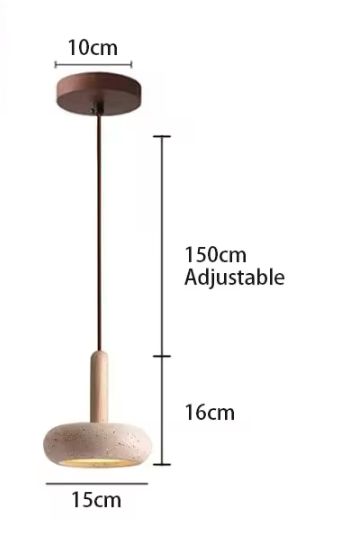 Travertijn Steen Hanglamp – Moderne LED Plafondlamp, Dimbaar & Sfeervol
