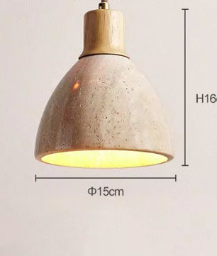 Travertijn Steen Hanglamp – Moderne LED Plafondlamp, Dimbaar & Sfeervol