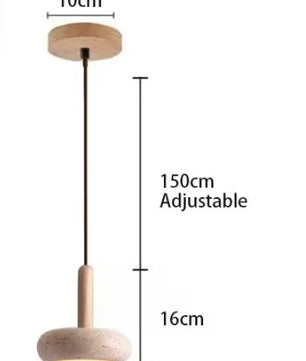 Travertijn Steen Hanglamp – Moderne LED Plafondlamp, Dimbaar & Sfeervol