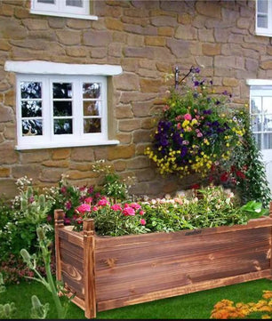 Houten Verhoogd Tuinbed – Plantenbak op Poten voor Bloemen & Groenten