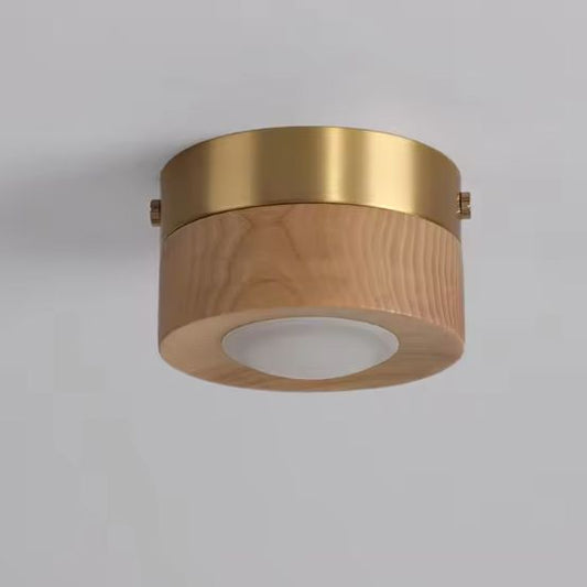 LED Plafondlamp Hout – Moderne Opbouwlamp voor Woonkamer & Gang