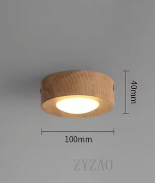 LED Plafondlamp Hout – Moderne Opbouwlamp voor Woonkamer & Gang