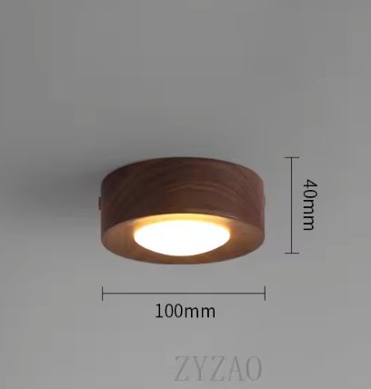 LED Plafondlamp Hout – Moderne Opbouwlamp voor Woonkamer & Gang