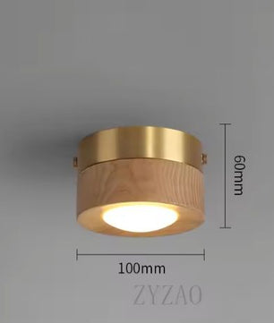 LED Plafondlamp Hout – Moderne Opbouwlamp voor Woonkamer & Gang