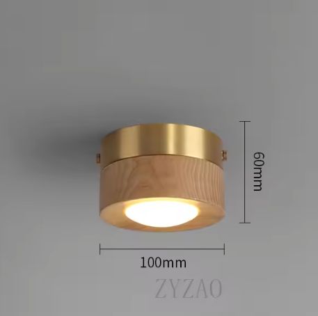 LED Plafondlamp Hout – Moderne Opbouwlamp voor Woonkamer & Gang