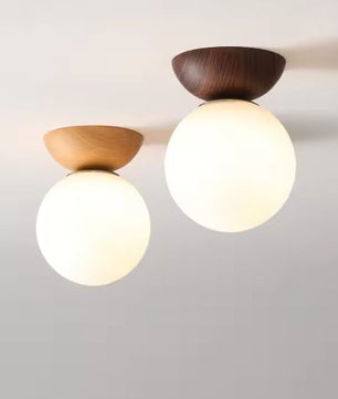 Moderne LED Plafondlamp – Glas & IJzer, Nordic/Japans Stijl voor Woonkamer, Slaapkamer & Gang