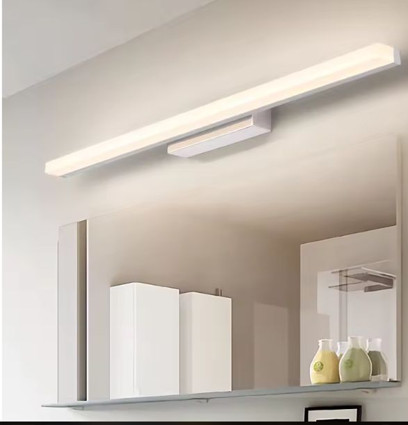 LED Spiegel Licht – Moderne Badkamer Wandlamp, Roestvrij Staal, 40–110 cm, Zwart