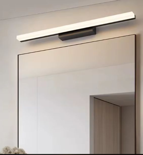 LED Spiegel Licht – Moderne Badkamer Wandlamp, Roestvrij Staal, 40–110 cm, Zwart