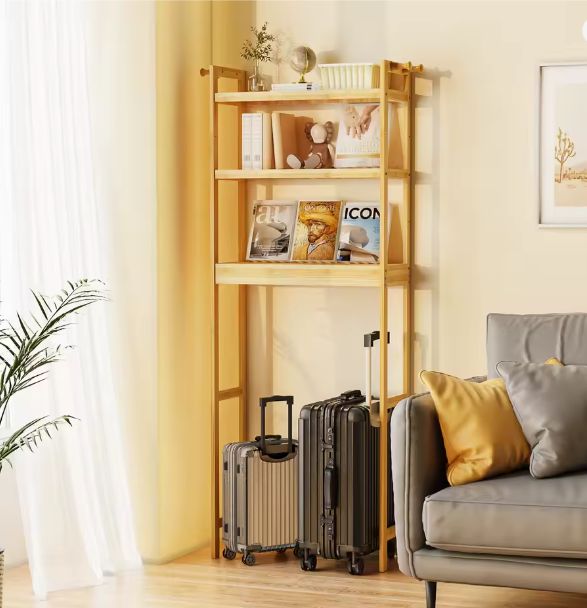 Bamboe Badkamer Opbergrek voor Toilet – 3-Laags Verstelbare Planken met Haken, Ruimtebesparend en Duurzaam