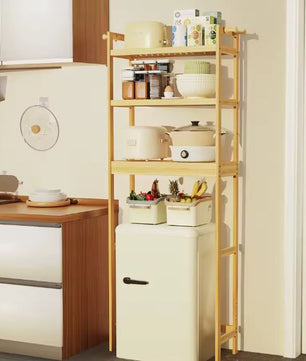 Bamboe Badkamer Opbergrek voor Toilet – 3-Laags Verstelbare Planken met Haken, Ruimtebesparend en Duurzaam