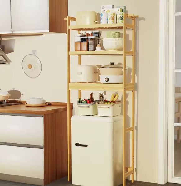 Bamboe Badkamer Opbergrek voor Toilet – 3-Laags Verstelbare Planken met Haken, Ruimtebesparend en Duurzaam