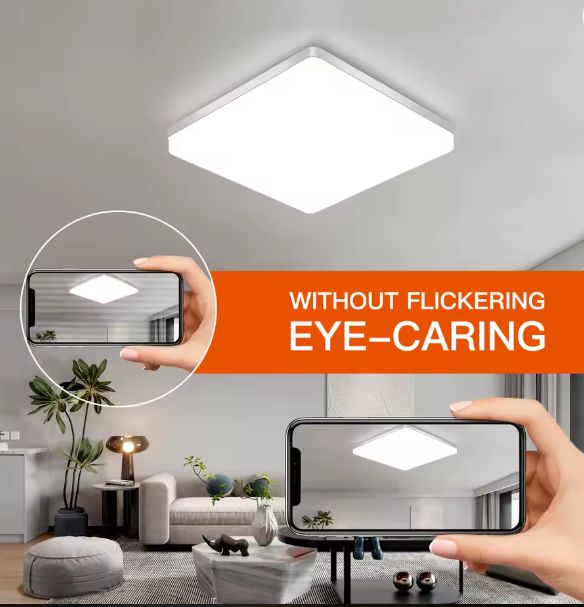 48W Vierkante LED Plafondlamp – 5400LM IP44 Badkamerverlichting