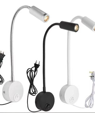 Plug Bedrade Zwanenhals LED Wandlamp 3W – Flexibel Lezen en Slaapkamerlicht