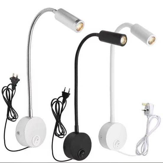 Plug Bedrade Zwanenhals LED Wandlamp 3W – Flexibel Lezen en Slaapkamerlicht
