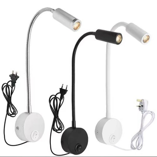 Plug Bedrade Zwanenhals LED Wandlamp 3W – Flexibel Lezen en Slaapkamerlicht