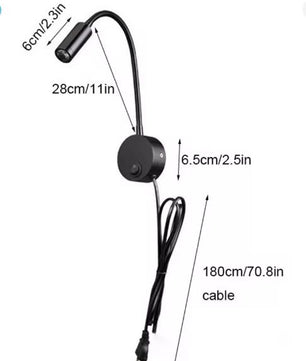 Plug Bedrade Zwanenhals LED Wandlamp 3W – Flexibel Lezen en Slaapkamerlicht