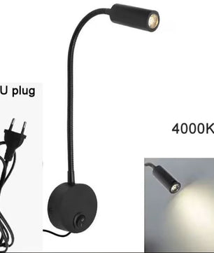Plug Bedrade Zwanenhals LED Wandlamp 3W – Flexibel Lezen en Slaapkamerlicht