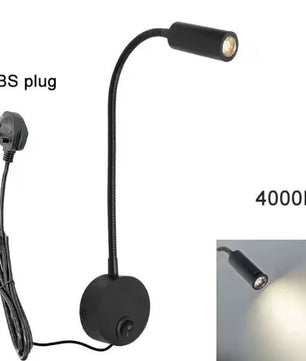 Plug Bedrade Zwanenhals LED Wandlamp 3W – Flexibel Lezen en Slaapkamerlicht