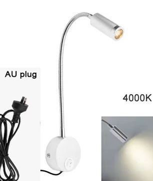 Plug Bedrade Zwanenhals LED Wandlamp 3W – Flexibel Lezen en Slaapkamerlicht