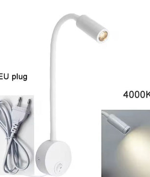 Plug Bedrade Zwanenhals LED Wandlamp 3W – Flexibel Lezen en Slaapkamerlicht