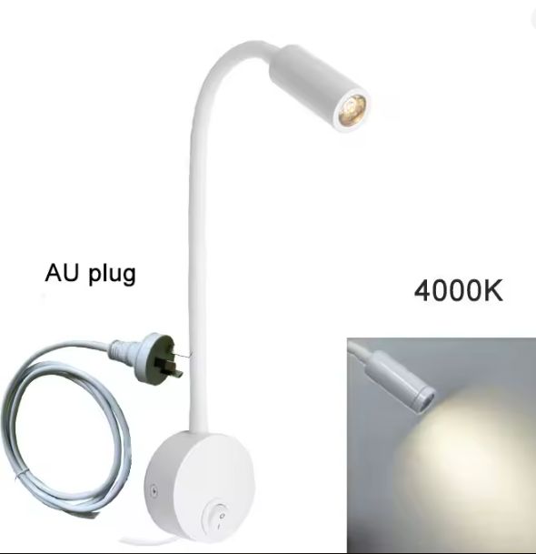 Plug Bedrade Zwanenhals LED Wandlamp 3W – Flexibel Lezen en Slaapkamerlicht