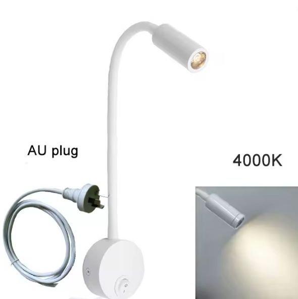 Plug Bedrade Zwanenhals LED Wandlamp 3W – Flexibel Lezen en Slaapkamerlicht