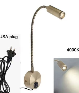Plug Bedrade Zwanenhals LED Wandlamp 3W – Flexibel Lezen en Slaapkamerlicht