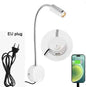 Plug Bedrade Zwanenhals LED Wandlamp 3W – Flexibel Lezen en Slaapkamerlicht