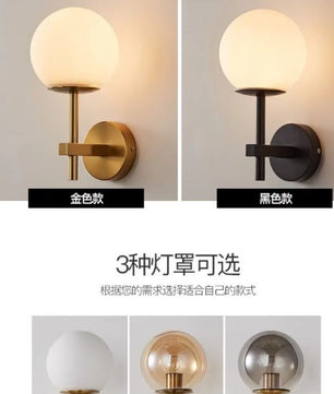 Nordic Moderne LED Wandlamp met Glazen Bol – Scandinavisch Design