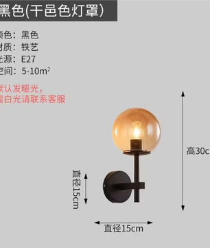 Nordic Moderne LED Wandlamp met Glazen Bol – Scandinavisch Design