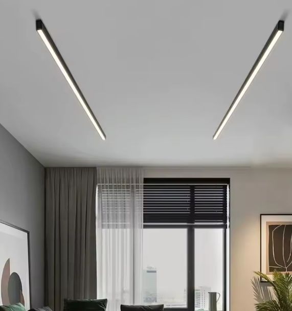 Minimalistische plafondlamp met lange LED-strip – Moderne plafondverlichting voor balkon, woonkamer, slaapkamer en keuken