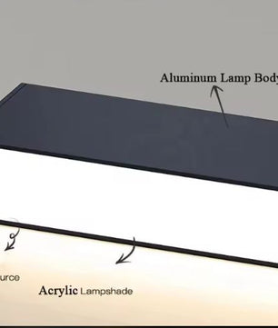Minimalistische plafondlamp met lange LED-strip – Moderne plafondverlichting voor balkon, woonkamer, slaapkamer en keuken