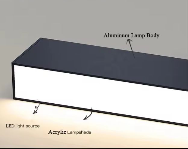 Minimalistische plafondlamp met lange LED-strip – Moderne plafondverlichting voor balkon, woonkamer, slaapkamer en keuken