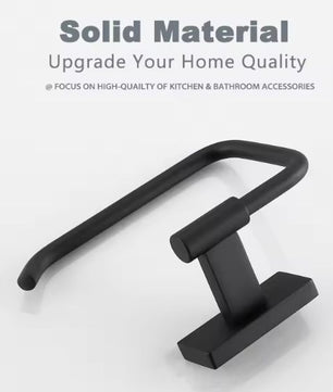 Zwarte Toiletrolhouder Wandmontage – RVS, Matzwart en Modern