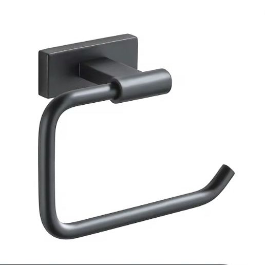 Zwarte Toiletrolhouder Wandmontage – RVS, Matzwart en Modern