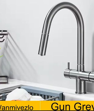 Verlengstuk Keukenkraan 360° – Warm en Koud, Dubbele Handgreep