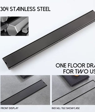 RVS Vloerafvoer Lineaire Doucheafvoer Met Geborstelde Afwerking