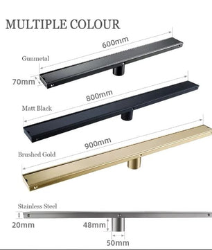 RVS Vloerafvoer Lineaire Doucheafvoer Met Geborstelde Afwerking