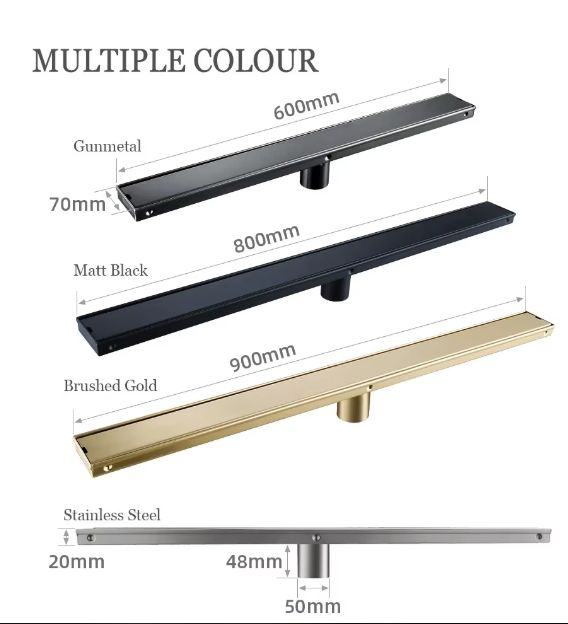 RVS Vloerafvoer Lineaire Doucheafvoer Met Geborstelde Afwerking