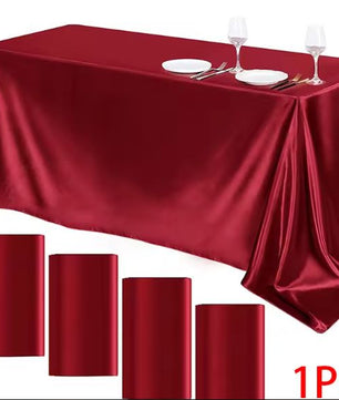 Rechthoekig Satijnen Tafelkleed – Elegant Tafelkleed voor Feesten en Diners