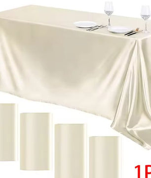 Rechthoekig Satijnen Tafelkleed – Elegant Tafelkleed voor Feesten en Diners
