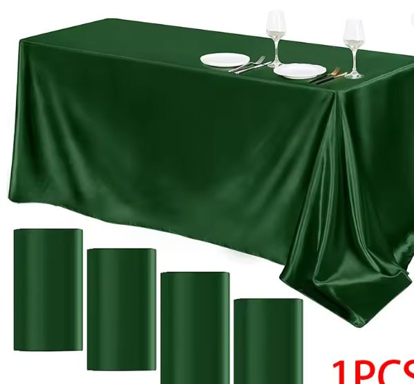Rechthoekig Satijnen Tafelkleed – Elegant Tafelkleed voor Feesten en Diners